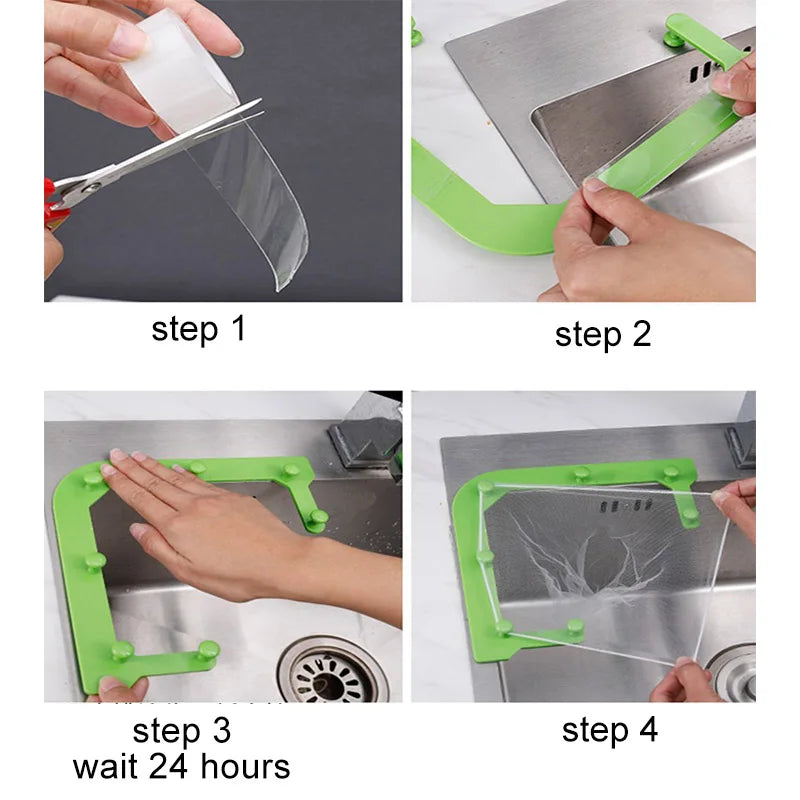 Corner Sink Drain Basket with Disposable Mesh Bags