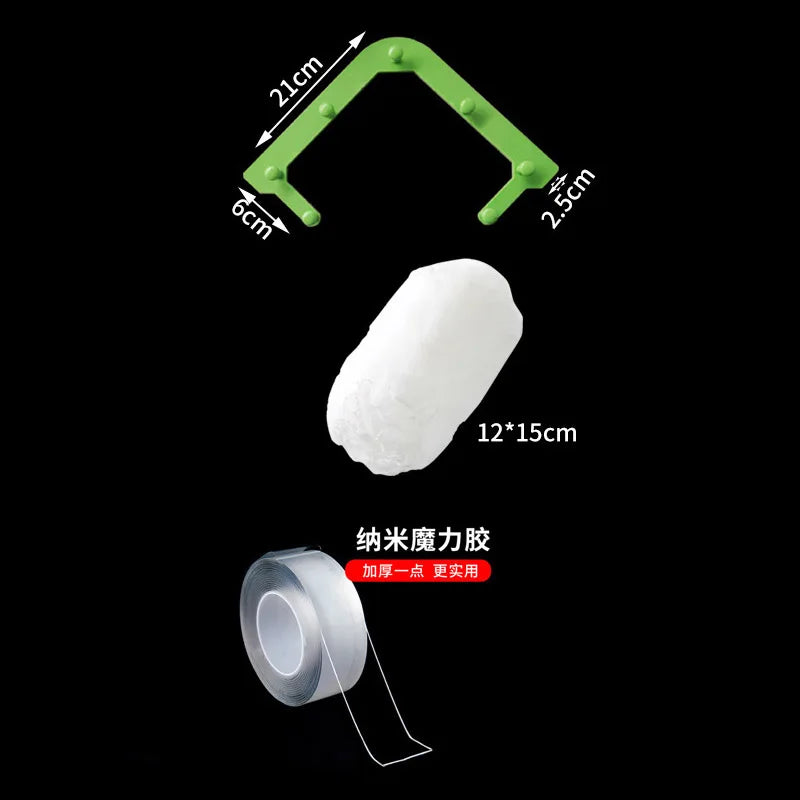 Corner Sink Drain Basket with Disposable Mesh Bags