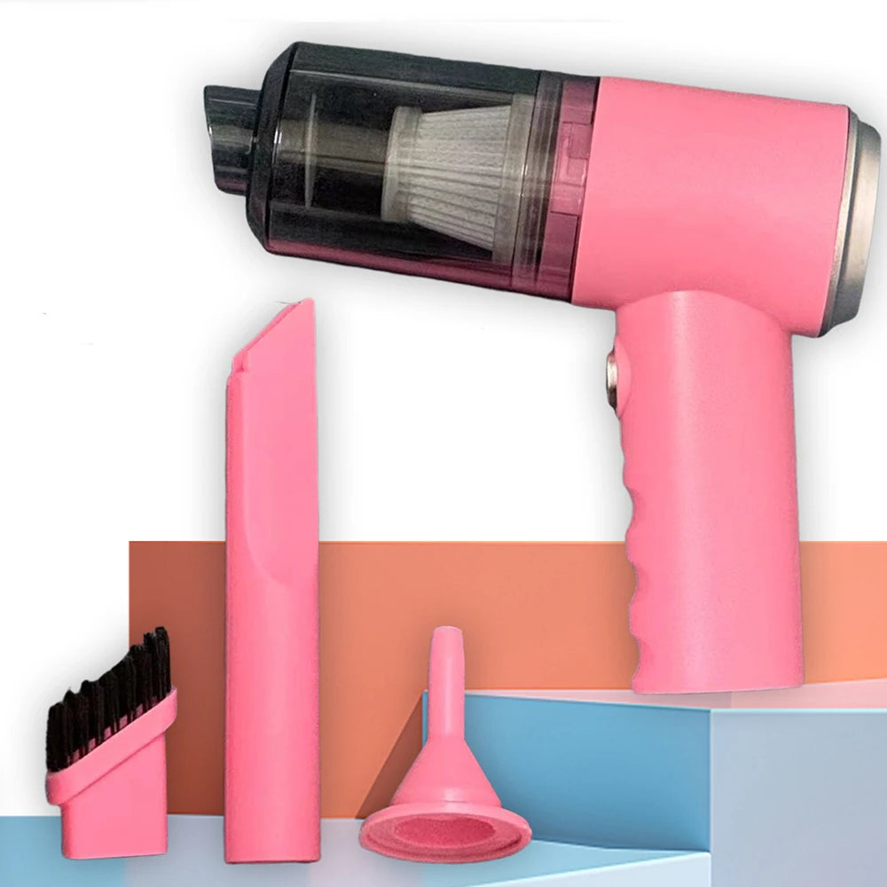 3-in-1 Portable USB Vacuum Cleaner — Suction, Blowing & Combo Modes for Car & Home