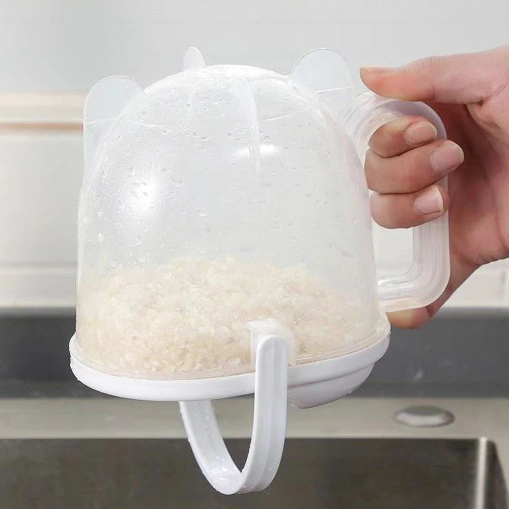 Rice Washer & Strainer Bowl with Handle