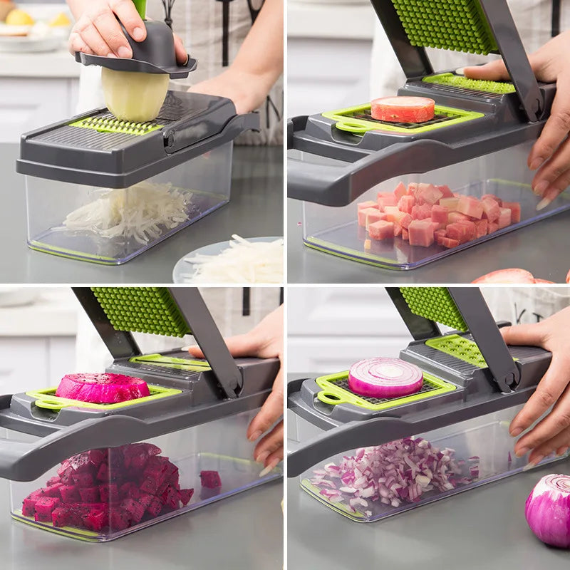 14/16-in-1 Multifunctional Vegetable Chopper & Food Slicer