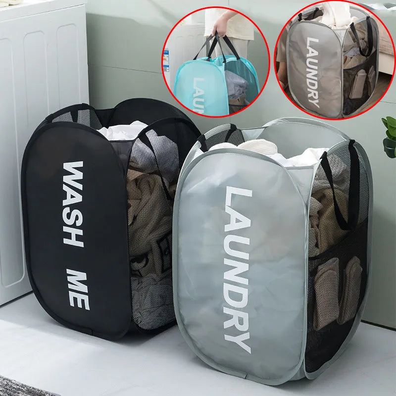 Foldable Laundry Basket with Steel Frame