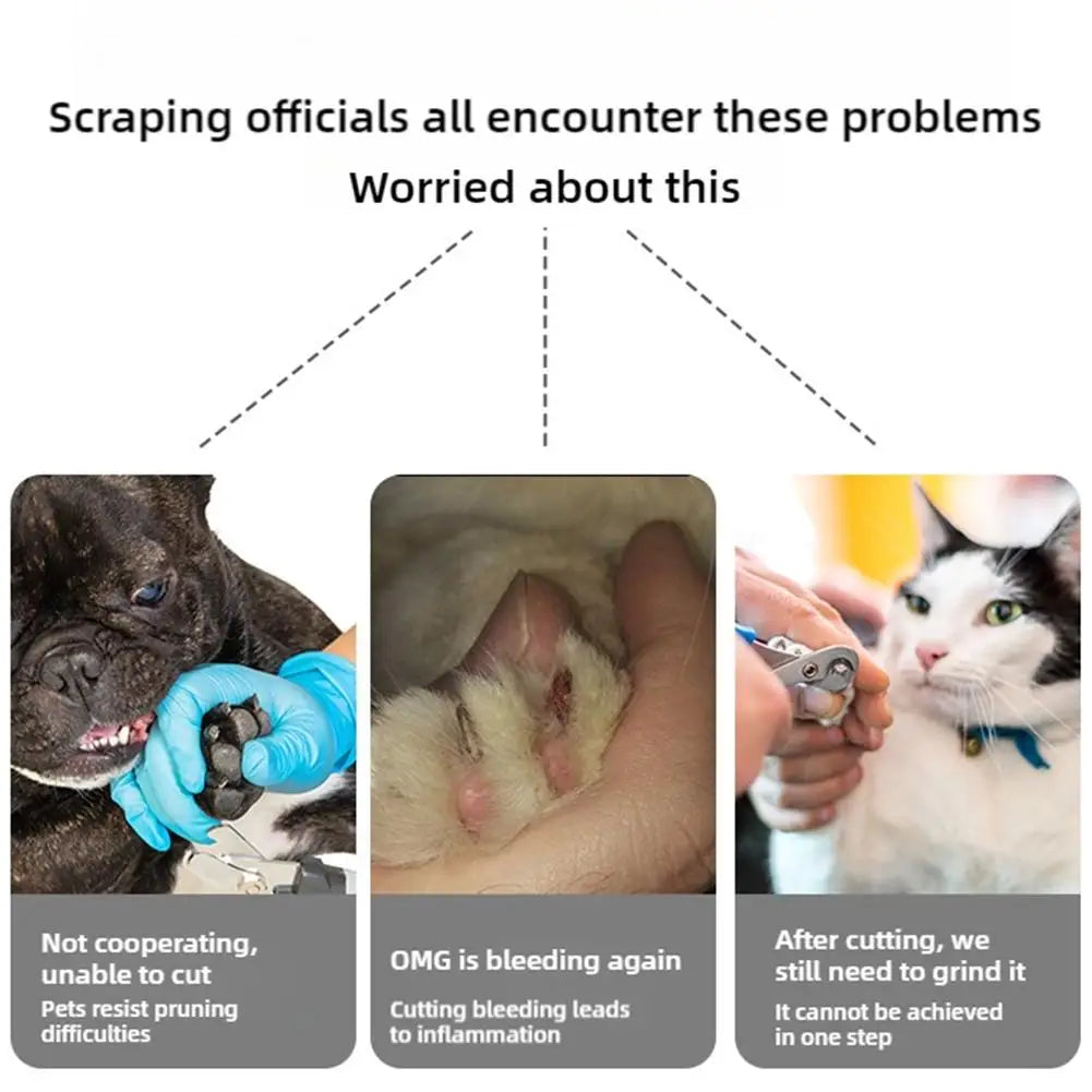 KITPIPI Pet Nail Grinder | Quiet USB Rechargeable Trimmer for Dogs & Cats