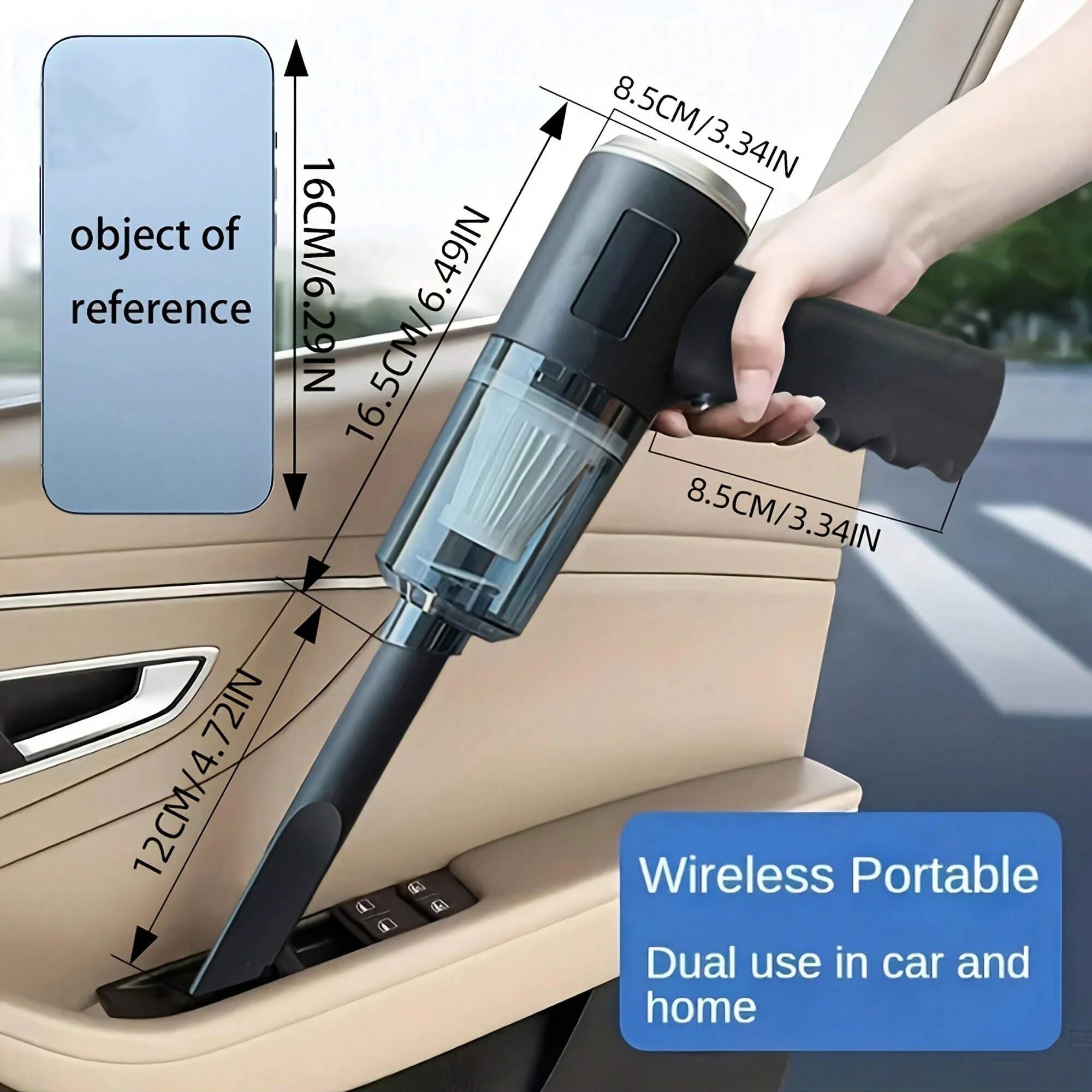 3-in-1 Portable USB Vacuum Cleaner — Suction, Blowing & Combo Modes for Car & Home