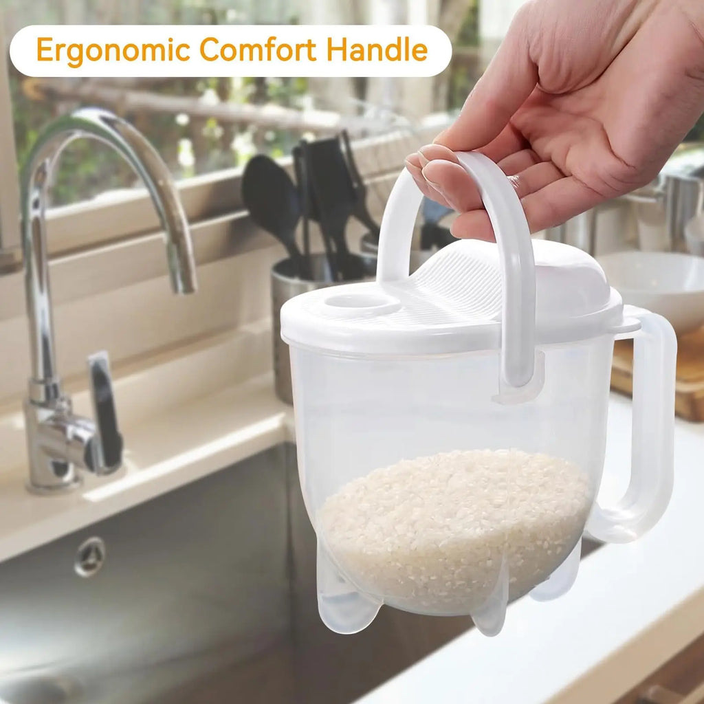 Rice Washer & Strainer Bowl with Handle