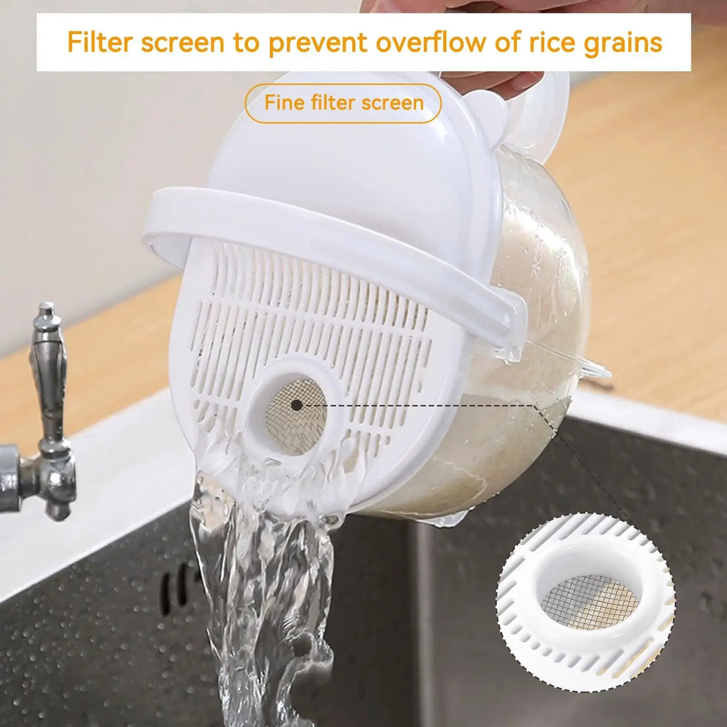 Rice Washer & Strainer Bowl with Handle