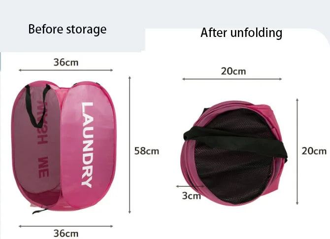 Foldable Laundry Basket with Steel Frame