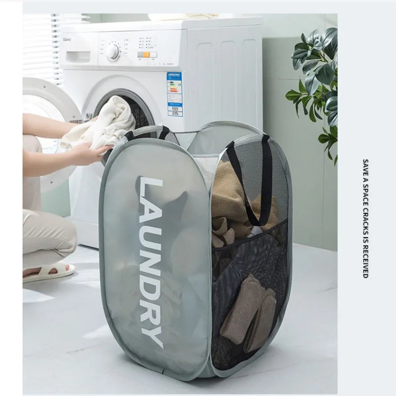 Foldable Laundry Basket with Steel Frame