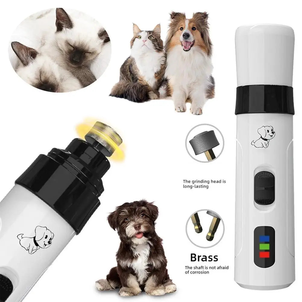 KITPIPI Pet Nail Grinder | Quiet USB Rechargeable Trimmer for Dogs & Cats