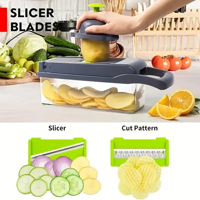 14/16-in-1 Multifunctional Vegetable Chopper & Food Slicer