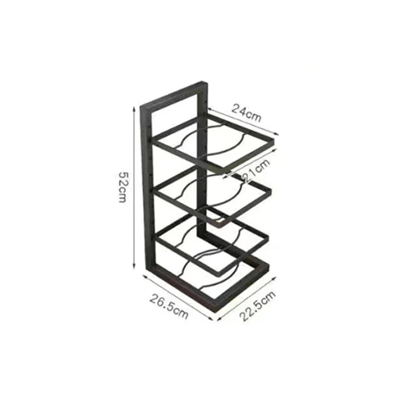 Adjustable Cabinet Pot & Lid Rack Organizer