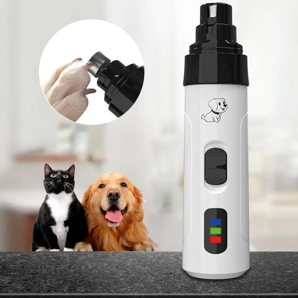 KITPIPI Pet Nail Grinder | Quiet USB Rechargeable Trimmer for Dogs & Cats