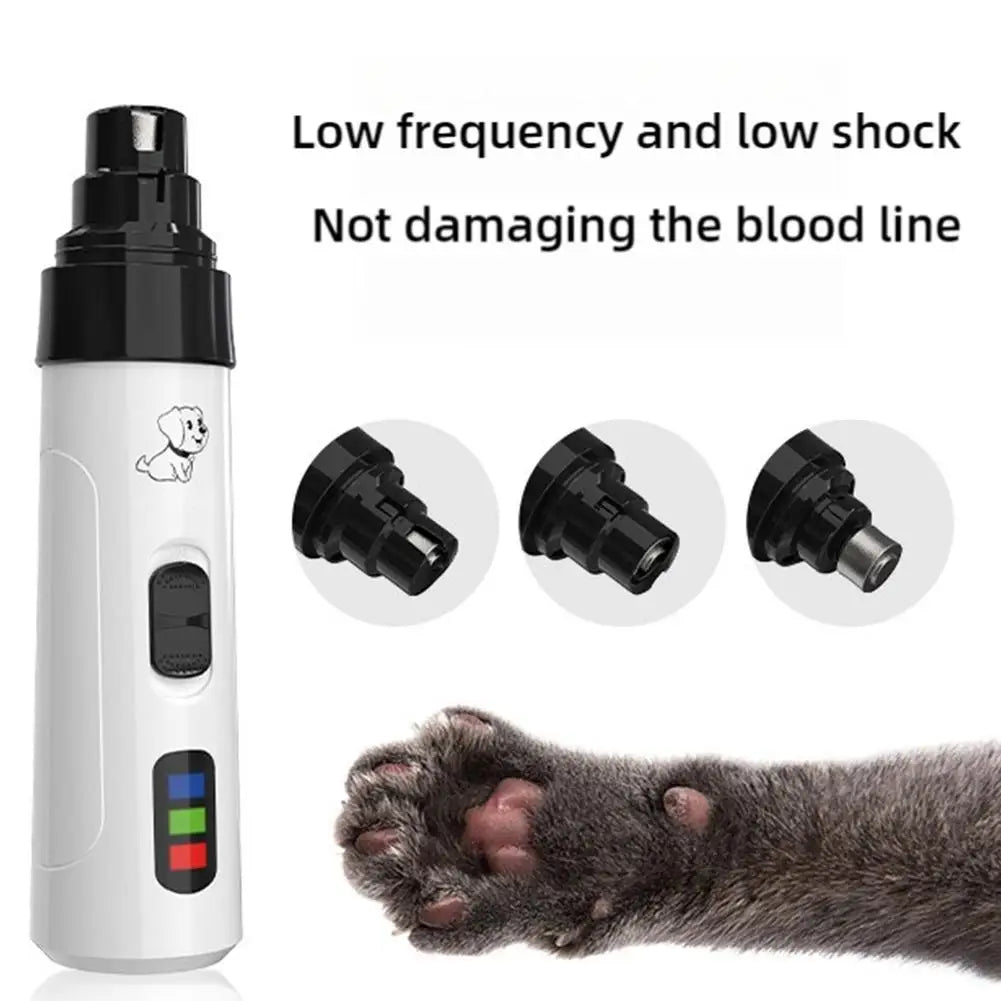 KITPIPI Pet Nail Grinder | Quiet USB Rechargeable Trimmer for Dogs & Cats