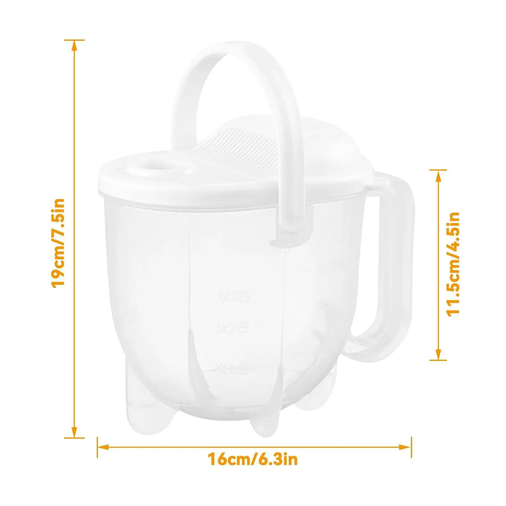 Rice Washer & Strainer Bowl with Handle