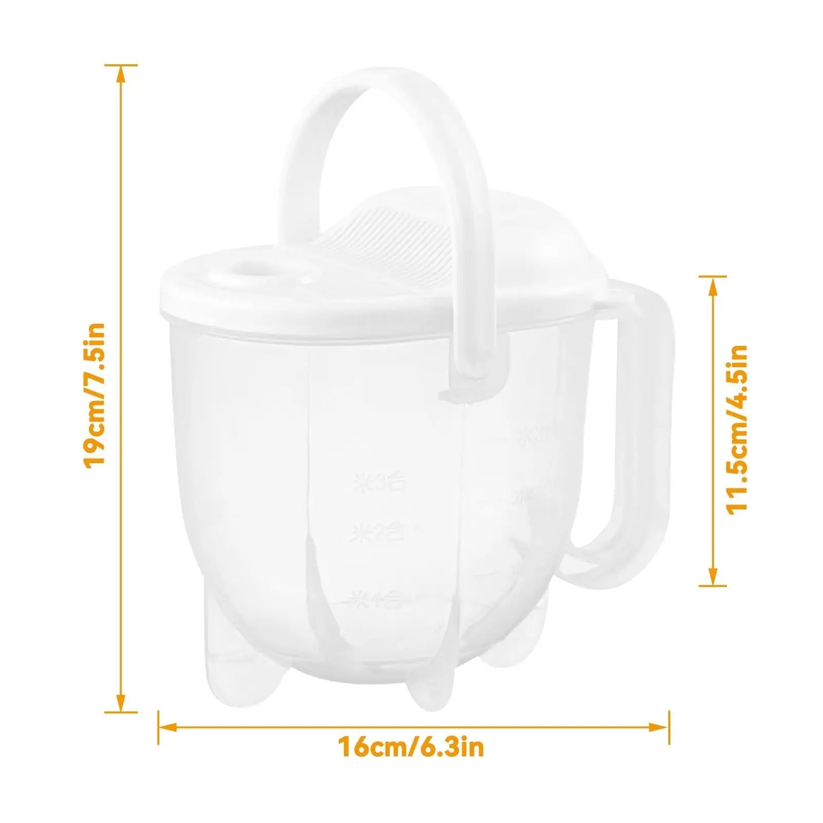 Rice Washer & Strainer Bowl with Handle