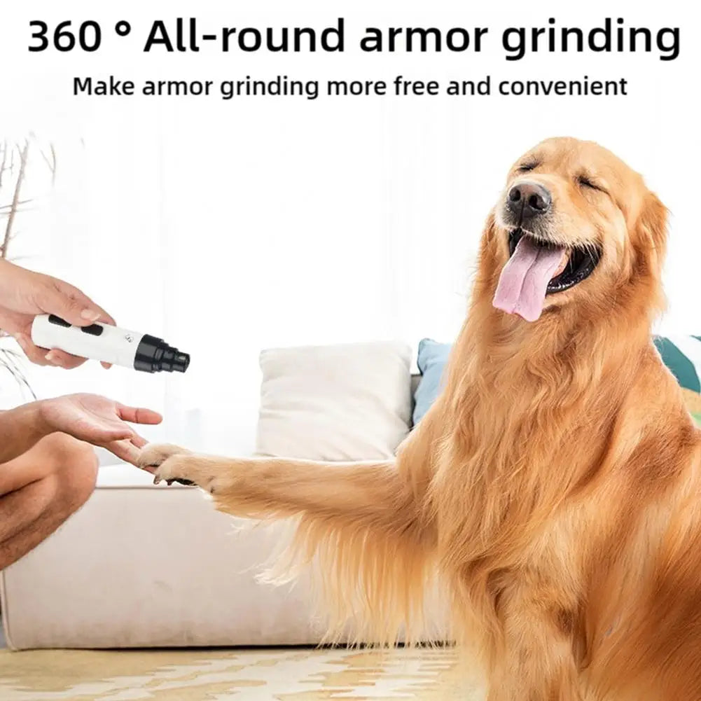 KITPIPI Pet Nail Grinder | Quiet USB Rechargeable Trimmer for Dogs & Cats