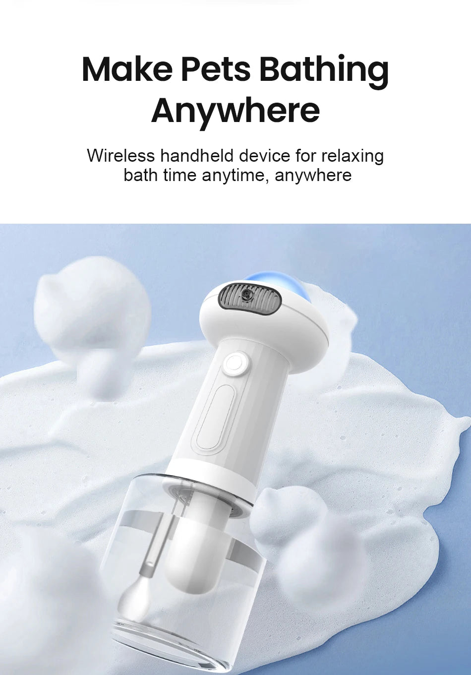 ROJECO Pet Automatic Soap Dispenser | USB Rechargeable Foam Maker