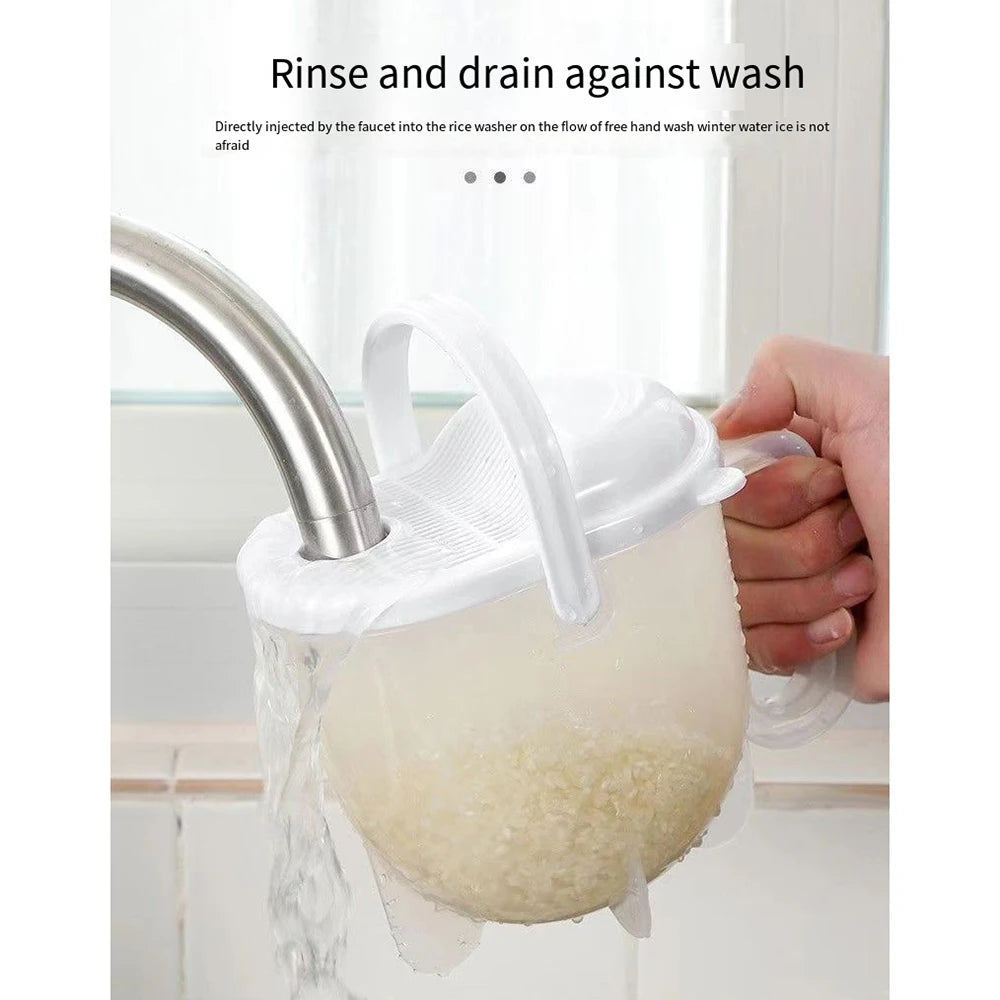 Rice Washer & Strainer Bowl with Handle