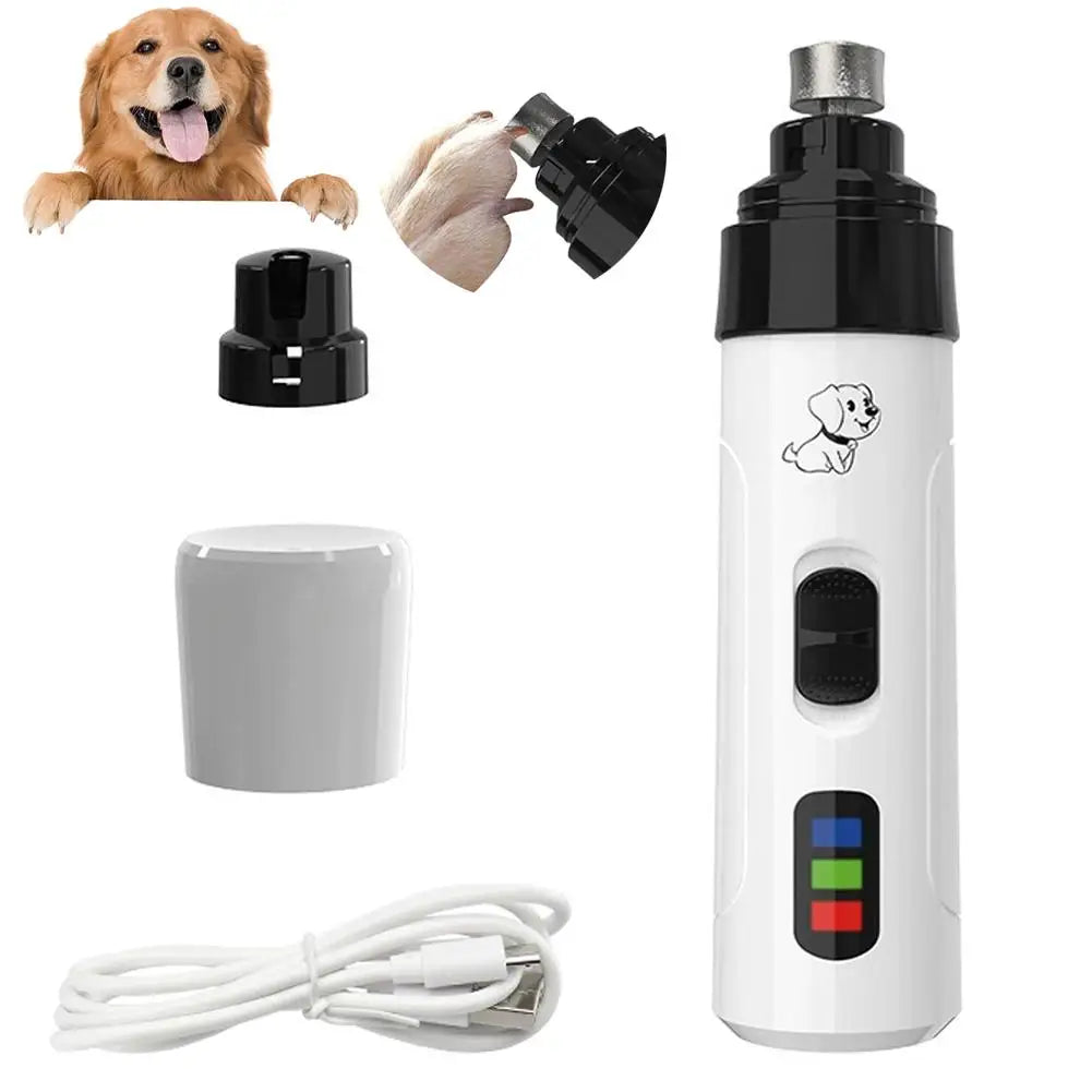 KITPIPI Pet Nail Grinder | Quiet USB Rechargeable Trimmer for Dogs & Cats