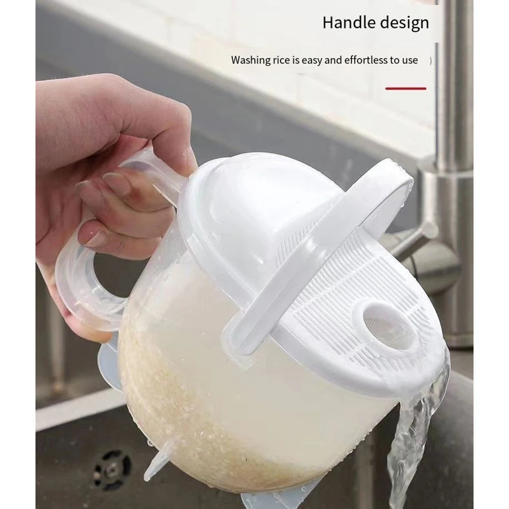 Rice Washer & Strainer Bowl with Handle